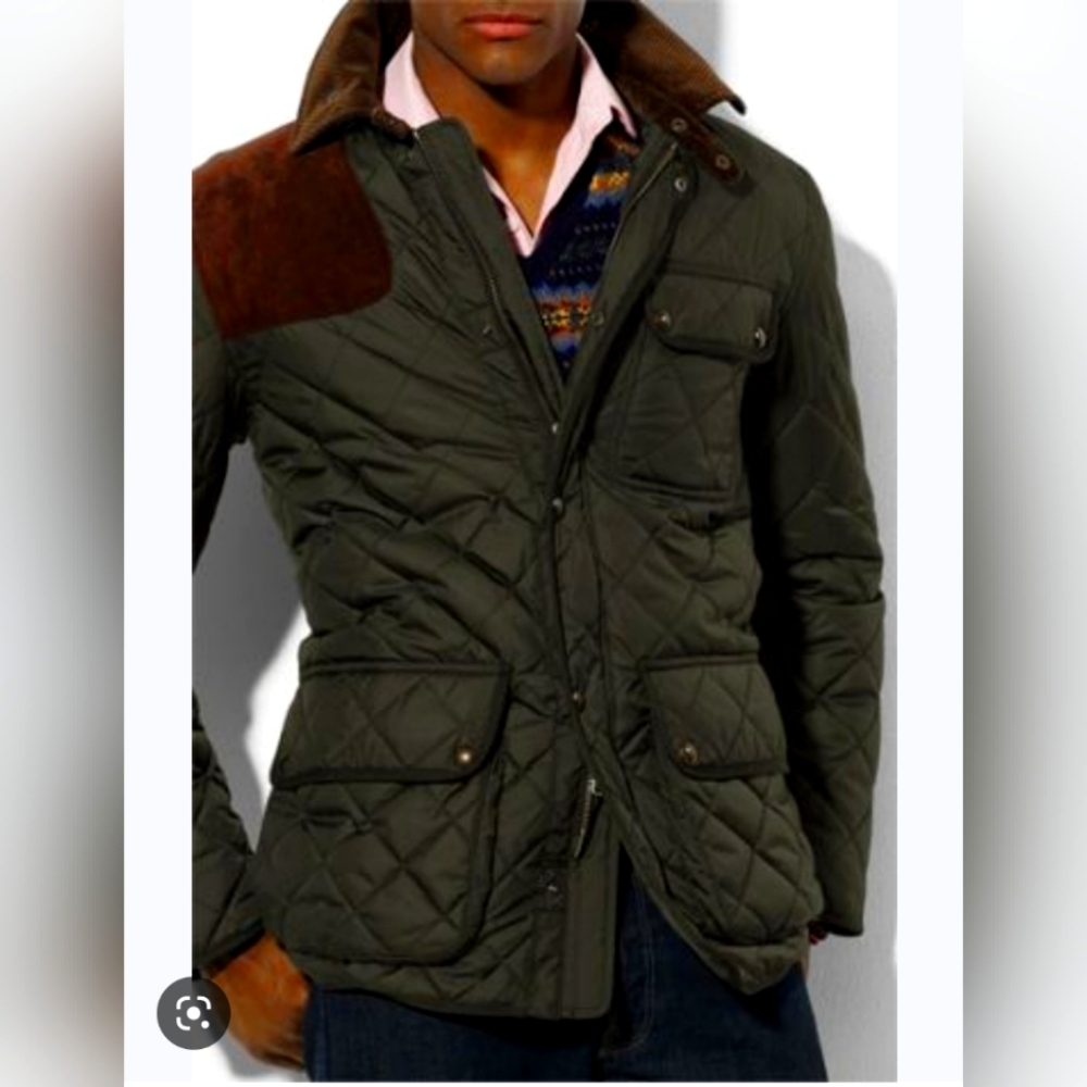 Kempton Quilted Ralph Lauren Polo Hunting Jacket LARGE